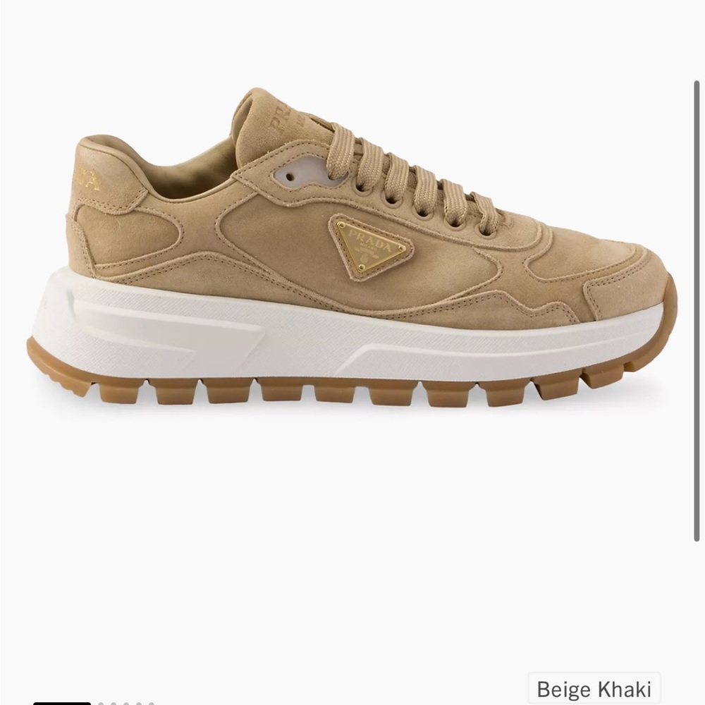 Prada Prax 01 suede sneakers.  38.5
